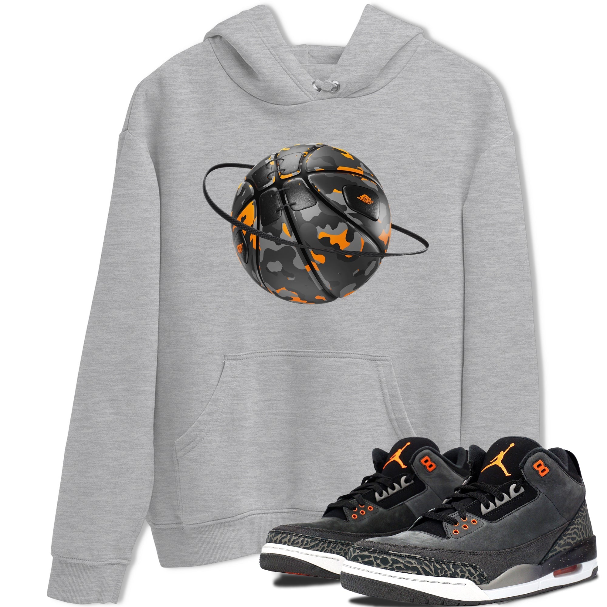 Air Jordan 3 Fear shirt to match jordans Camo Basketball Planet sneaker tees AJ3 Fear Drip Gear Zone Unisex Heather Grey 1 T-Shirt