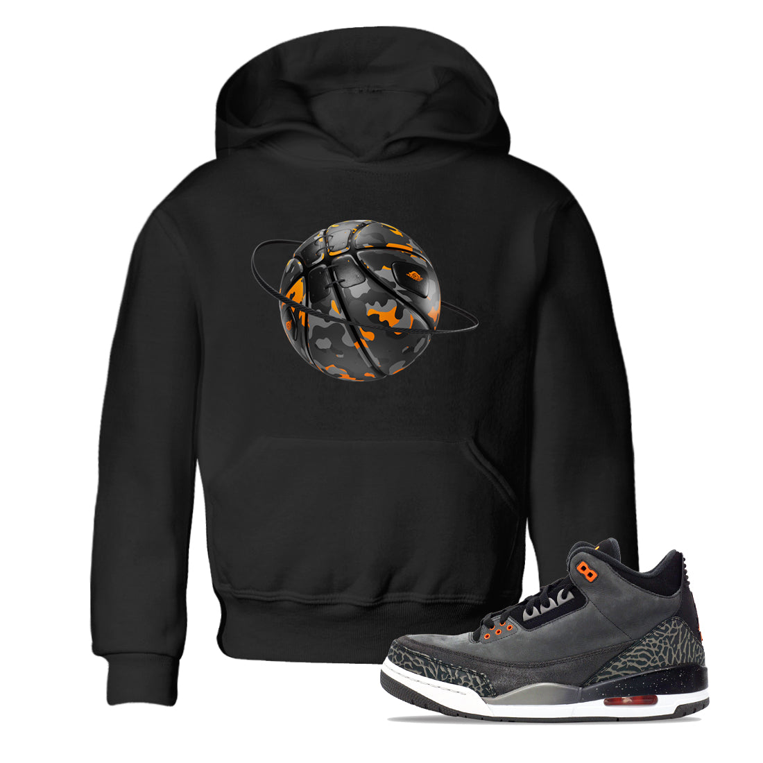 Air Jordan 3 Fear shirt to match jordans Camo Basketball Planet sneaker tees AJ3 Fear Drip Gear Zone Baby Toddler Black 1 T-Shirt