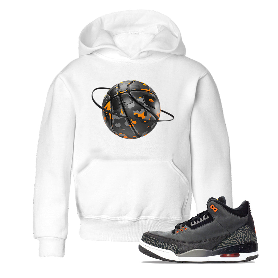 Air Jordan 3 Fear shirt to match jordans Camo Basketball Planet sneaker tees AJ3 Fear Drip Gear Zone Baby Toddler White 1 T-Shirt