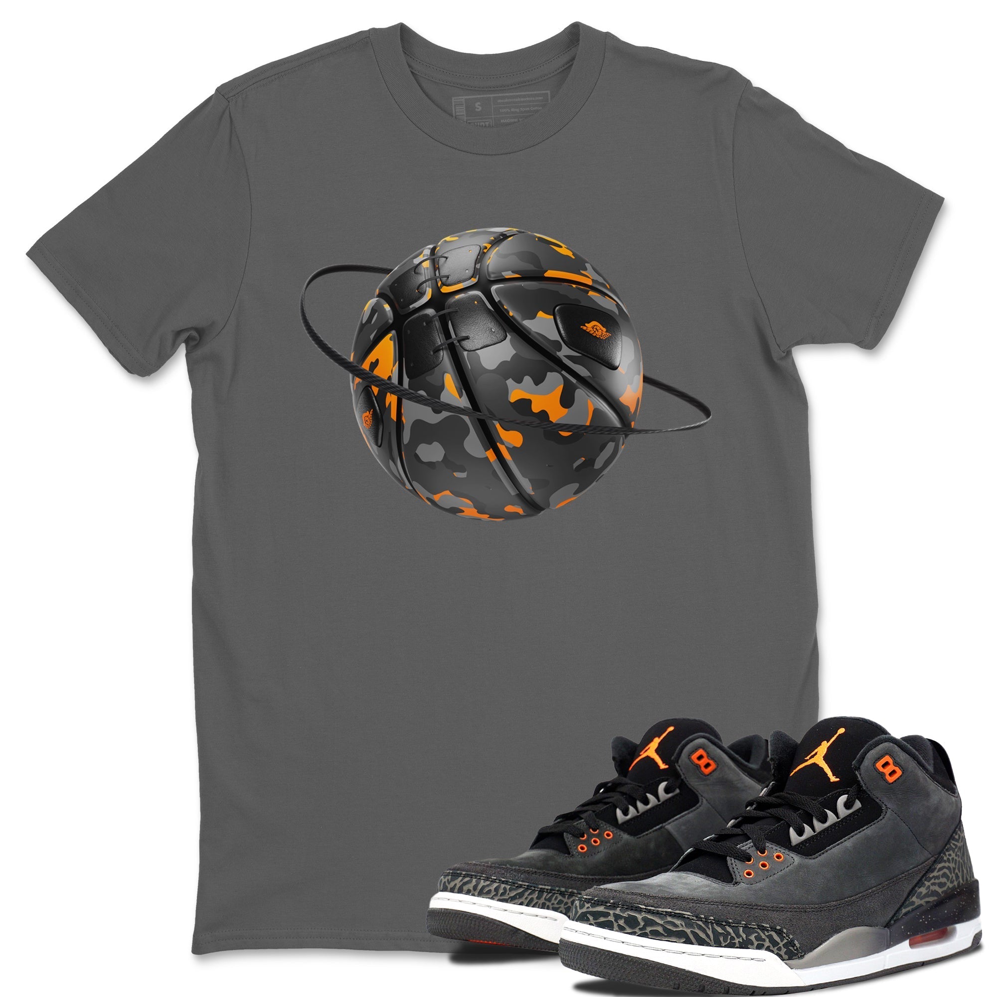 Air Jordan 3 Fear shirt to match jordans Camo Basketball Planet sneaker tees AJ3 Fear Drip Gear Zone Unisex Cool Grey 1 T-Shirt