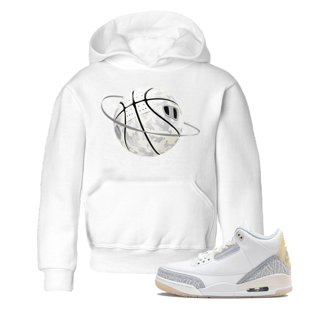 3s Ivory shirt to match jordans Camo Basketball Planet sneaker tees Air Jordan 3 Ivory Drip Gear Zone baby toddler White 1 cotton Shirt