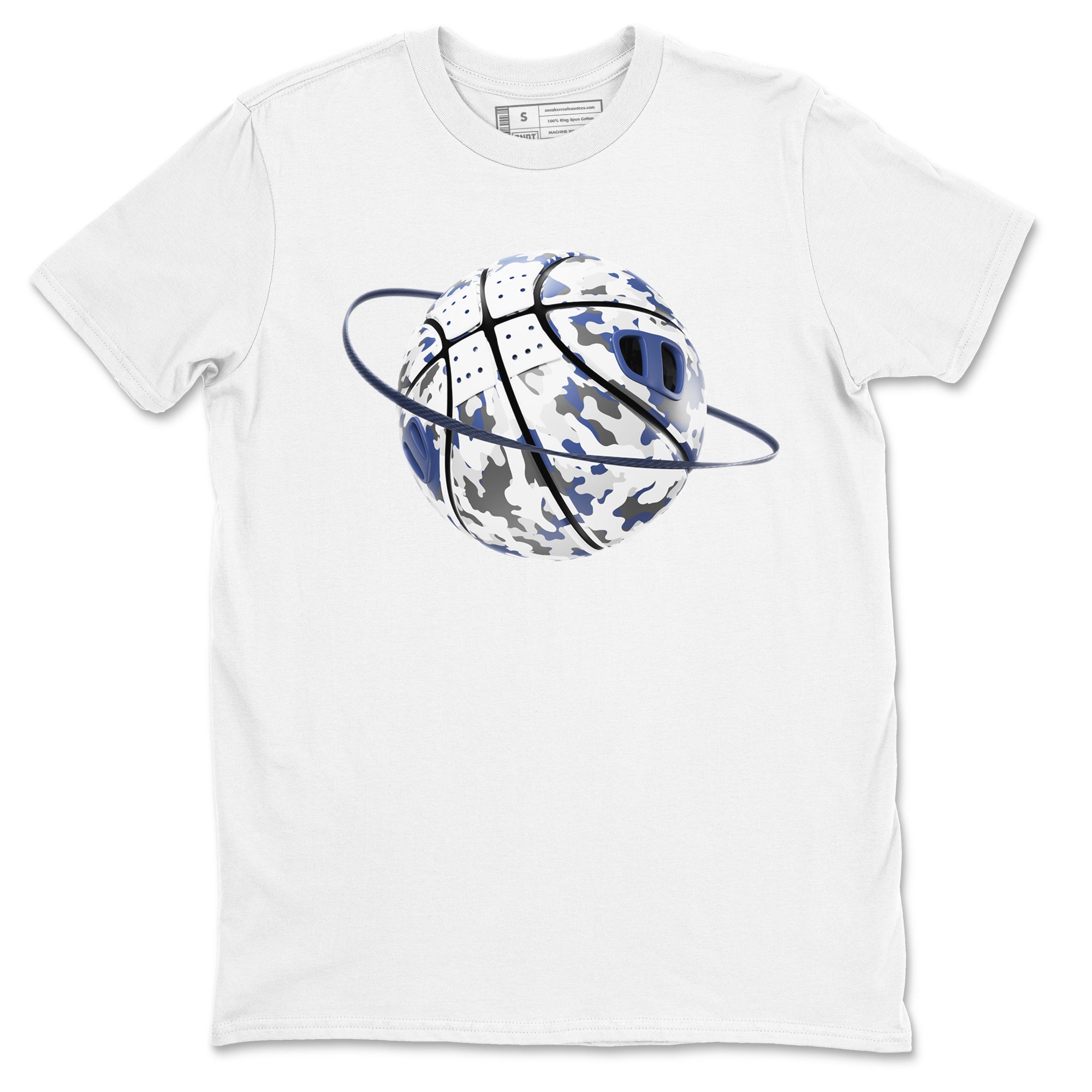 3s Midnight Navy shirt to match jordans Camo Basketball Planet sneaker match t-shirt AJ3 Midnight Navy Drip Gear Zone unisex cotton White 2 Crew Neck T-Shirt