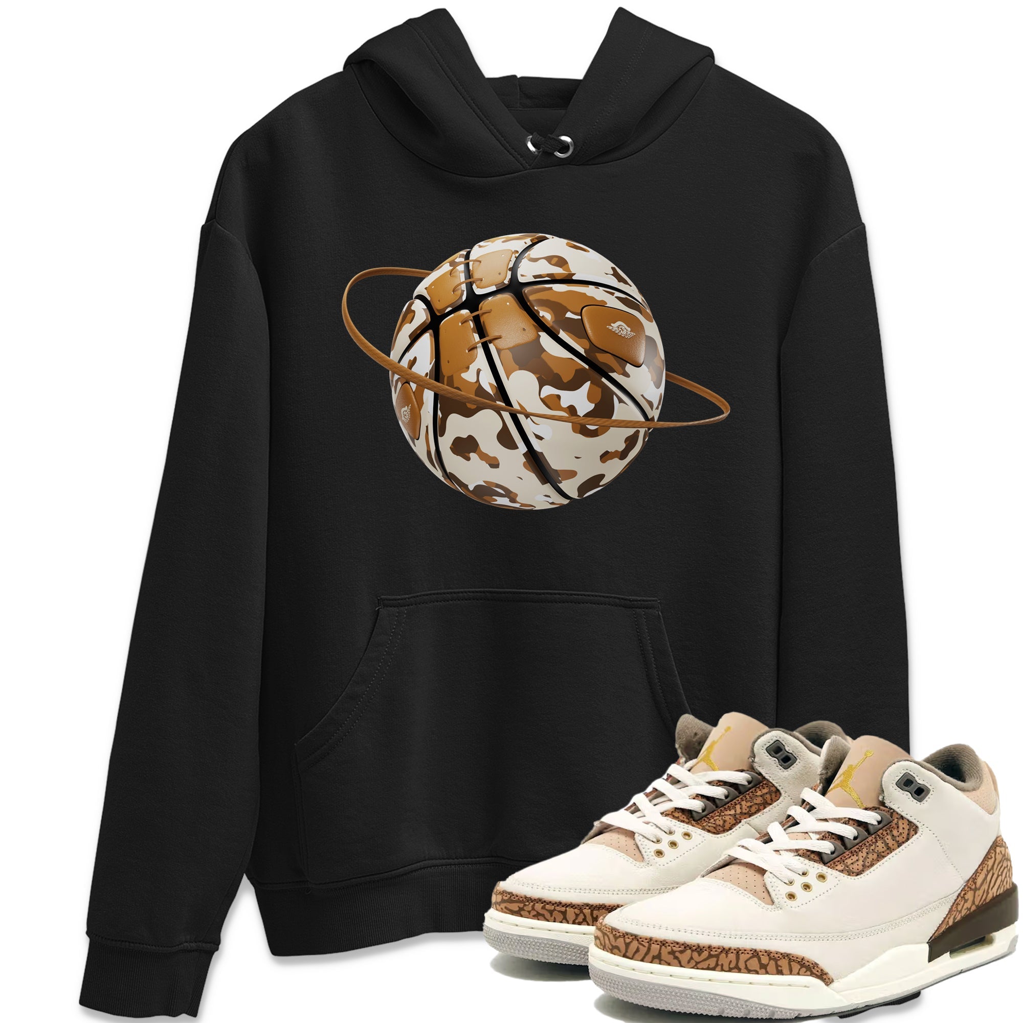 Air Jordan 3 Palomino shirt to match jordans Camo Basketball Planet Streetwear Sneaker Shirt AJ3 Palomino Drip Gear Zone Sneaker Matching Clothing Unisex Black 1 T-Shirt