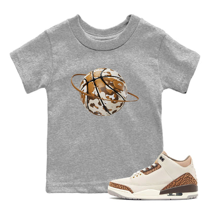 Air Jordan 3 Palomino shirt to match jordans Camo Basketball Planet Streetwear Sneaker Shirt AJ3 Palomino Drip Gear Zone Sneaker Matching Clothing Baby Toddler Heather Grey 1 T-Shirt