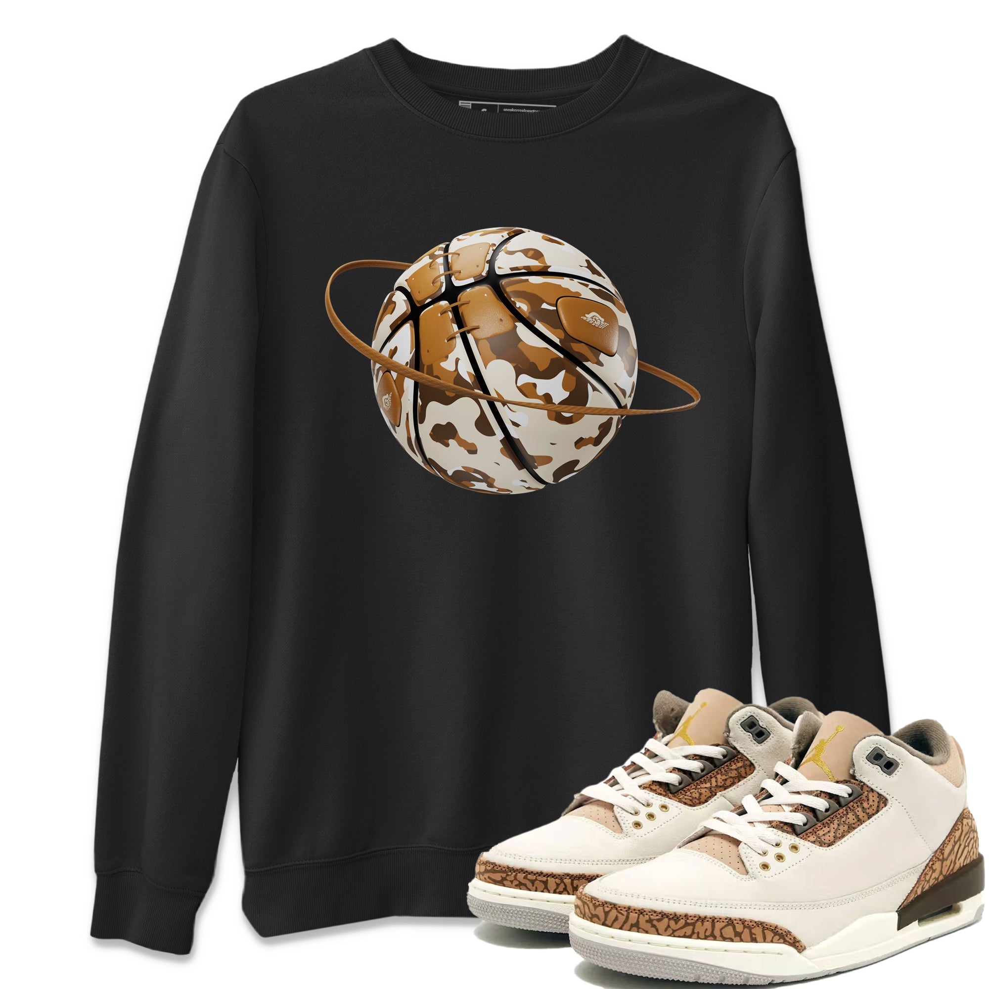 Air Jordan 3 Palomino shirt to match jordans Camo Basketball Planet Streetwear Sneaker Shirt AJ3 Palomino Drip Gear Zone Sneaker Matching Clothing Unisex Black 1 T-Shirt