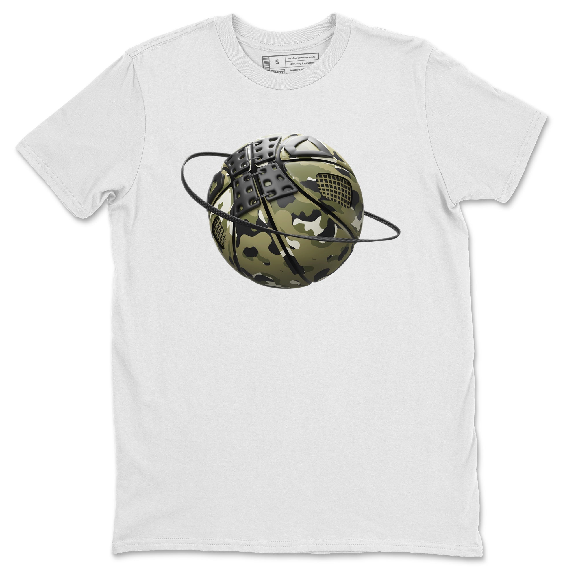 Air Jordan 4 Medium Olive shirt to match jordans streetwear brand Camo Basketball Planet sneaker tees AJ4Medium Olive Drip Gear Zone Unisex White 2 T-Shirt