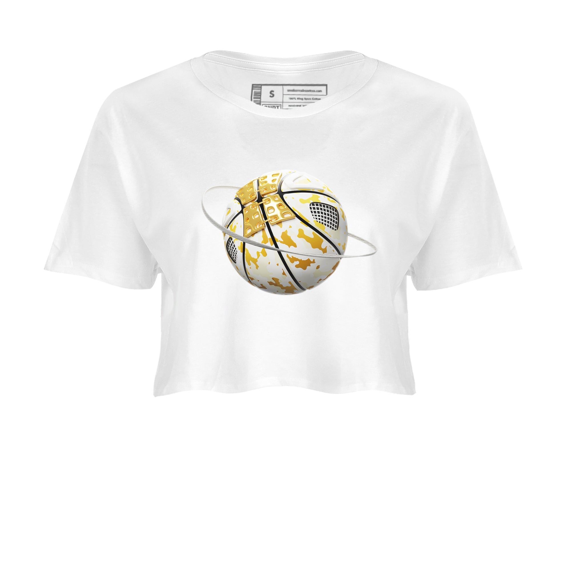 4s Sail 2024 shirt to match jordans Camo Basketball Planet sneaker tees Air Jordan 4 Sail 2024 Drip Gear Zone White 2 crop length shirt