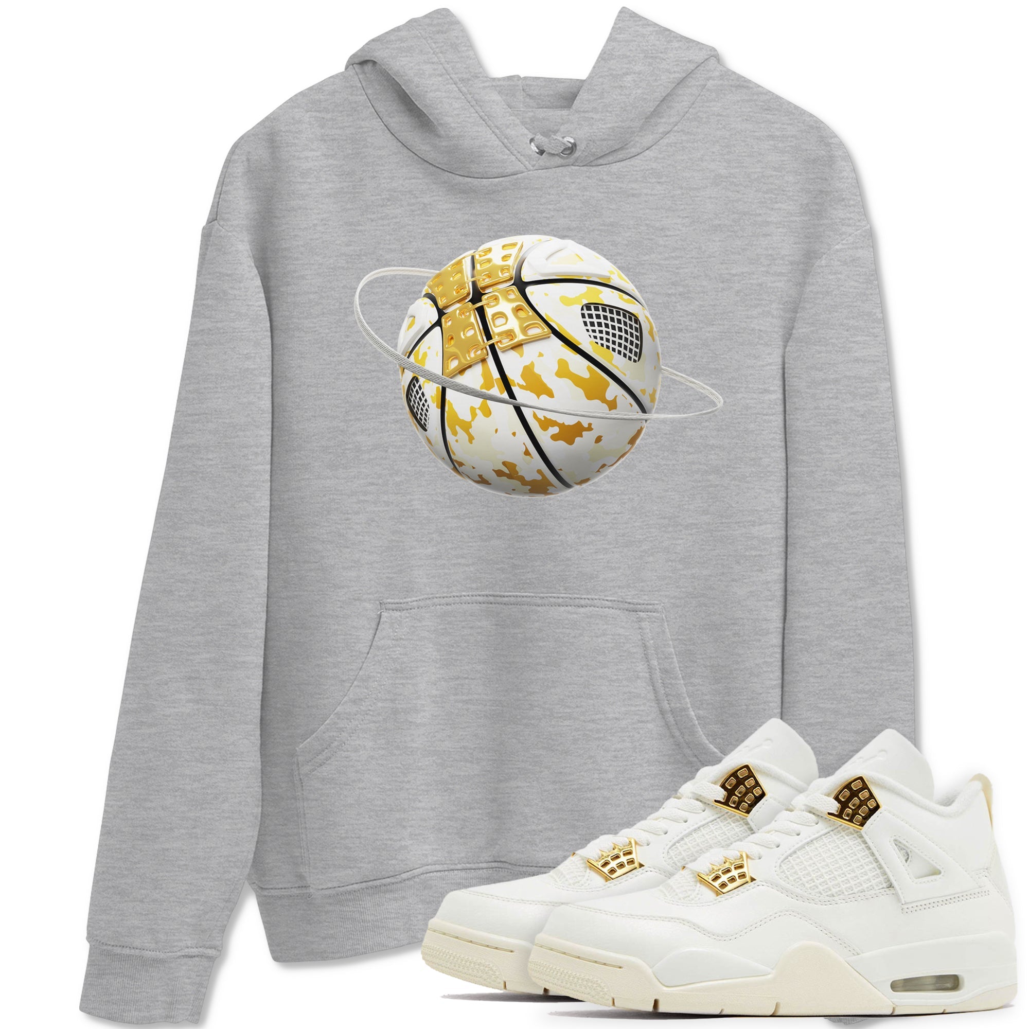 4s Sail 2024 shirt to match jordans Camo Basketball Planet sneaker tees Air Jordan 4 Sail 2024 Drip Gear Zone unisex cotton Heather Grey 1 crew neck shirt