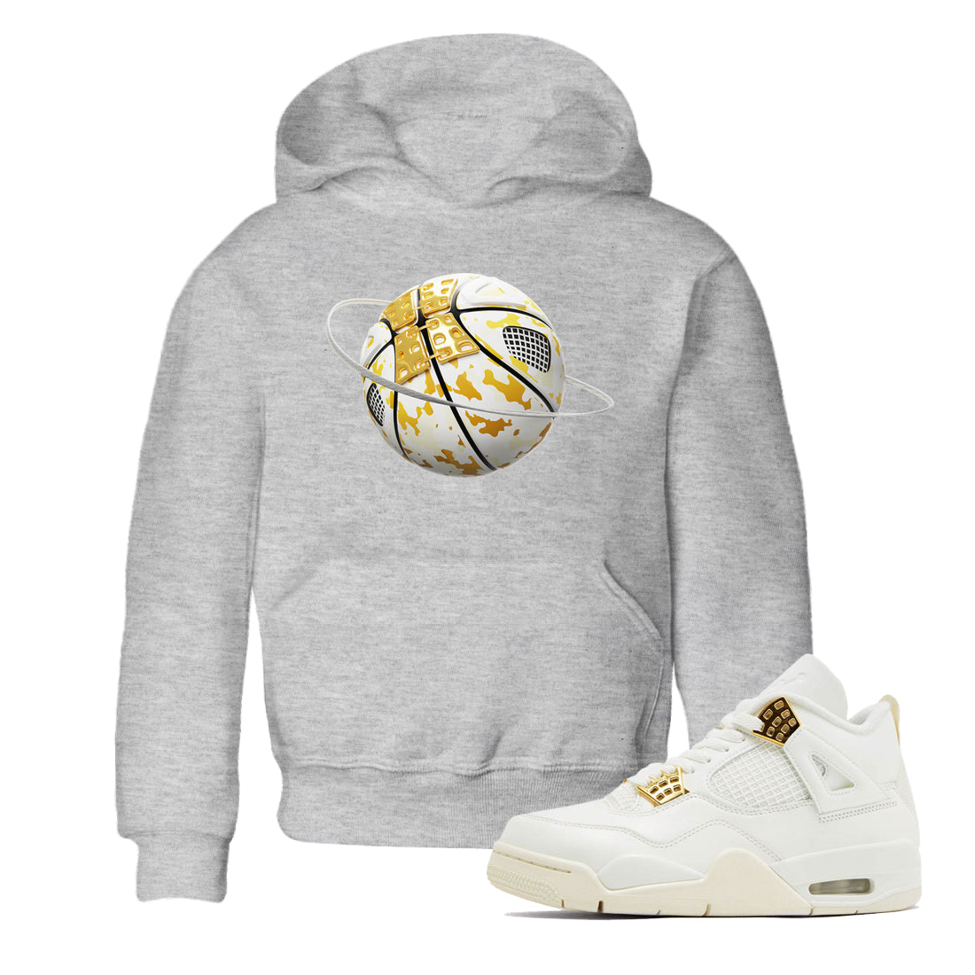 4s Sail 2024 shirt to match jordans Camo Basketball Planet sneaker tees Air Jordan 4 Sail 2024 Drip Gear Zone baby toddler Heather Grey 1 cotton Shirt