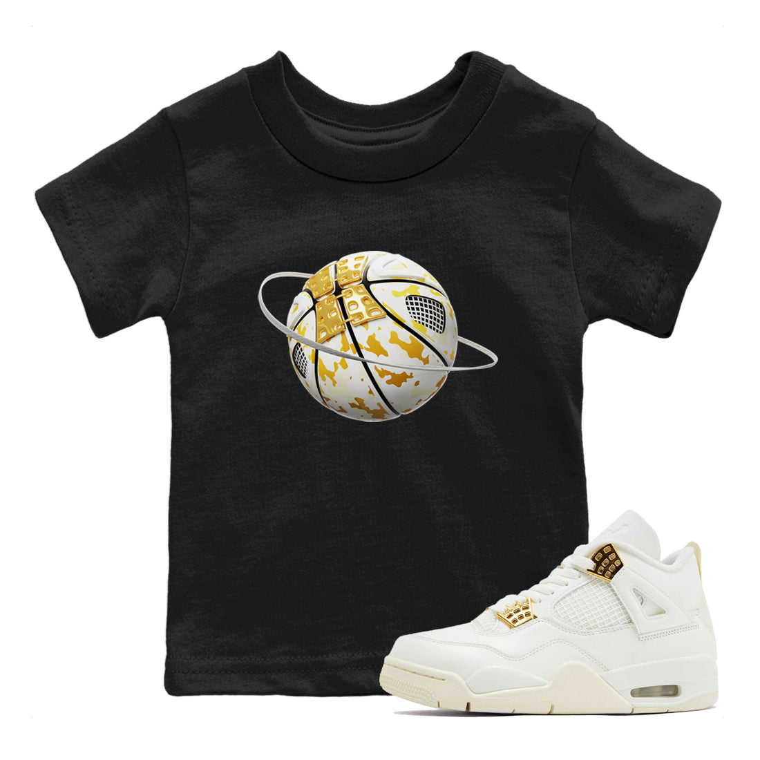 4s Sail 2024 shirt to match jordans Camo Basketball Planet sneaker tees Air Jordan 4 Sail 2024 Drip Gear Zone baby toddler Black 1 cotton Shirt