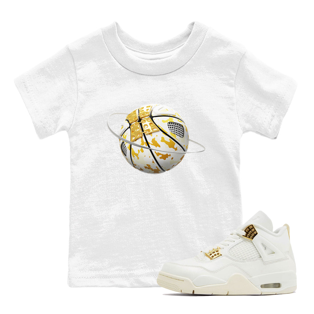 4s Sail 2024 shirt to match jordans Camo Basketball Planet sneaker tees Air Jordan 4 Sail 2024 Drip Gear Zone baby toddler White 1 cotton Shirt