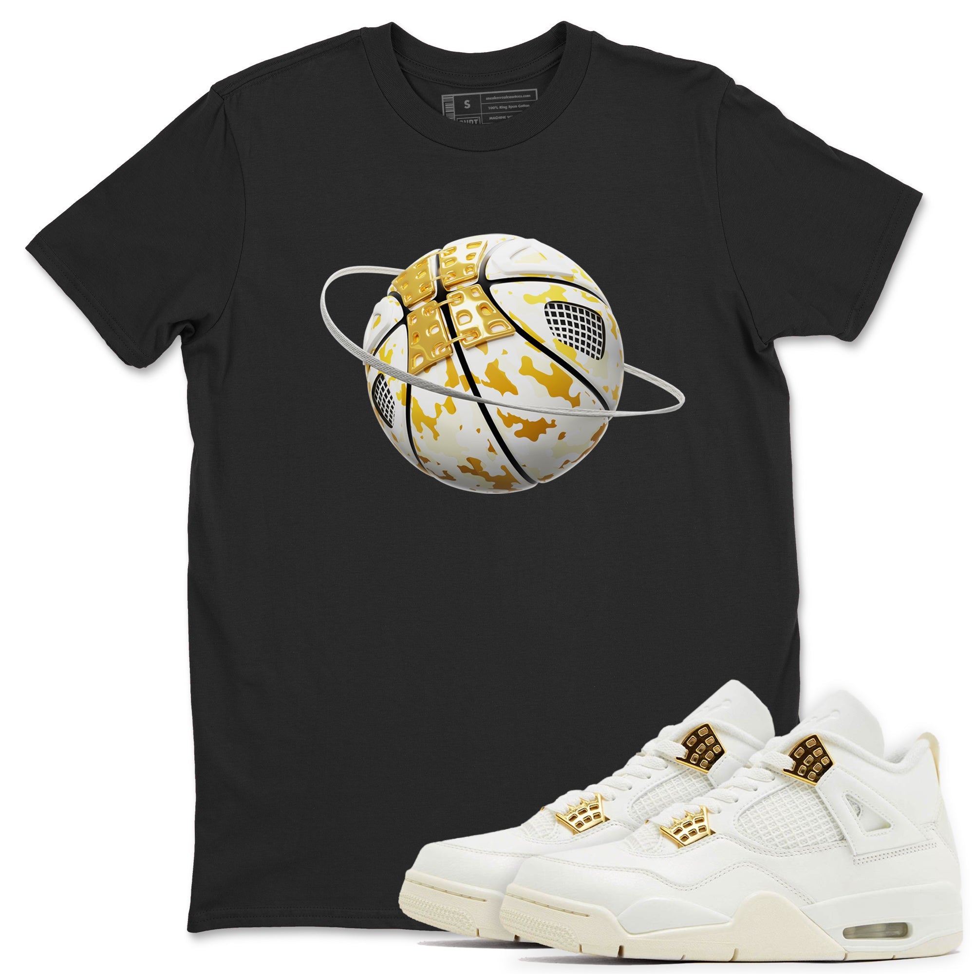 4s Sail 2024 shirt to match jordans Camo Basketball Planet sneaker tees Air Jordan 4 Sail 2024 Drip Gear Zone unisex cotton Black 1 crew neck shirt