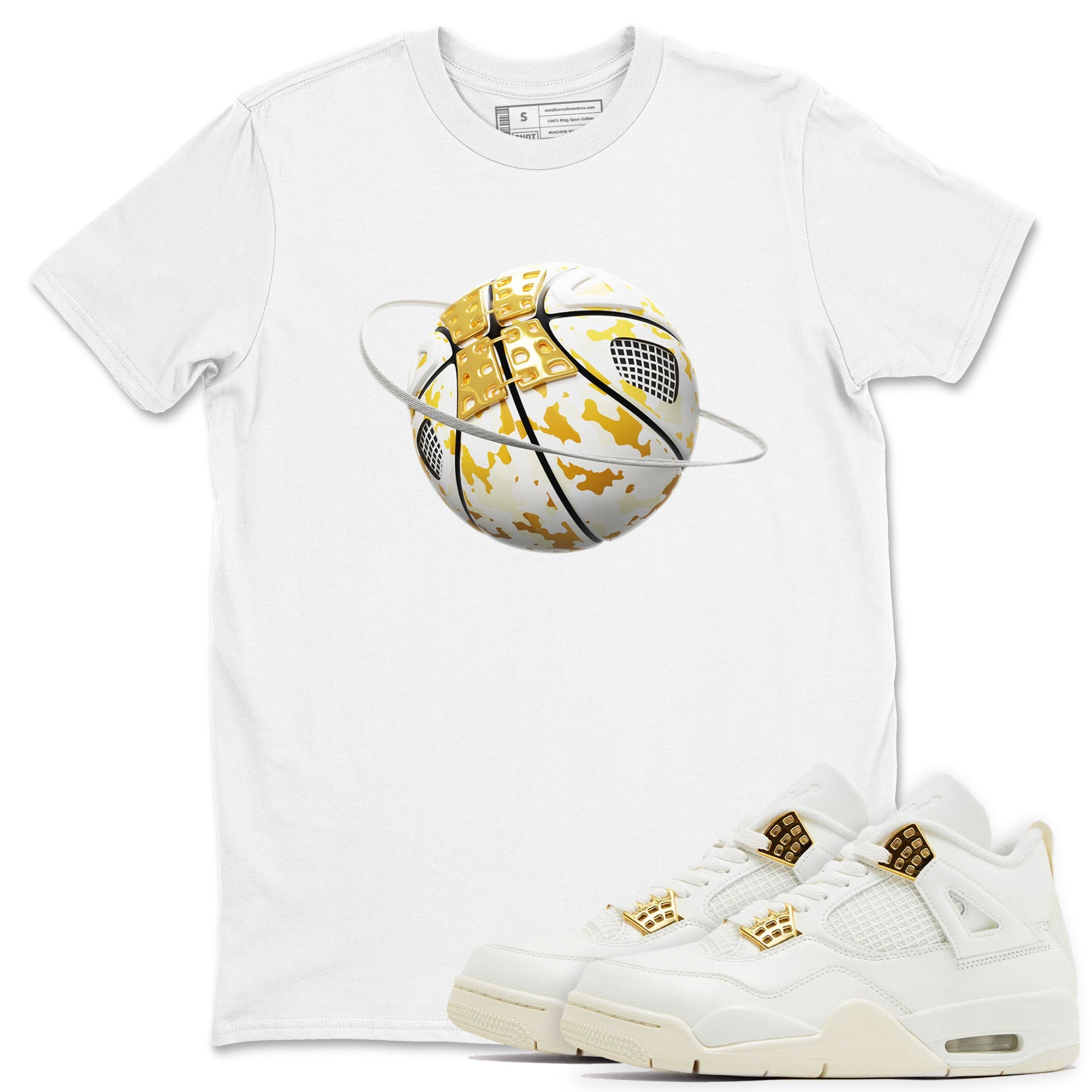 4s Sail 2024 shirt to match jordans Camo Basketball Planet sneaker tees Air Jordan 4 Sail 2024 Drip Gear Zone unisex cotton White 1 crew neck shirt