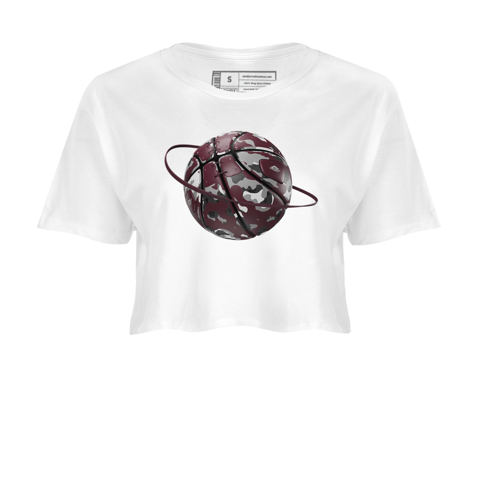 Air Jordan 5 Burgundy shirt to match jordans Camo Basketball Planet Streetwear Sneaker Shirt AJ5 Burgundy Drip Gear Zone Sneaker Matching Clothing White 2 Crop T-Shirt