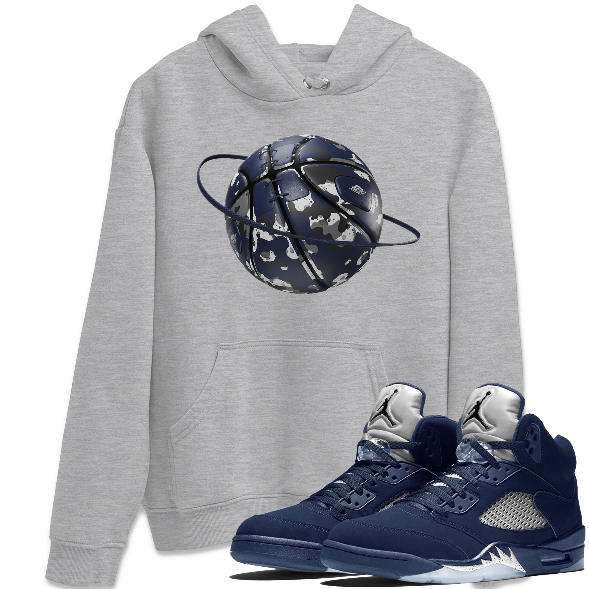 Air Jordan 5 Georgetown shirt to match jordans Camo Basketball Planet Streetwear Sneaker Shirt AJ5 Georgetown Drip Gear Zone Sneaker Matching Clothing Unisex Heather Grey 1 T-Shirt
