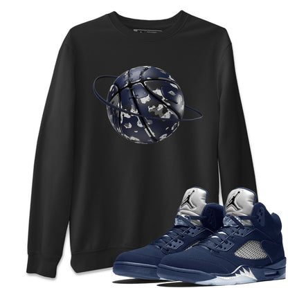 Air Jordan 5 Georgetown shirt to match jordans Camo Basketball Planet Streetwear Sneaker Shirt AJ5 Georgetown Drip Gear Zone Sneaker Matching Clothing Unisex Black 1 T-Shirt