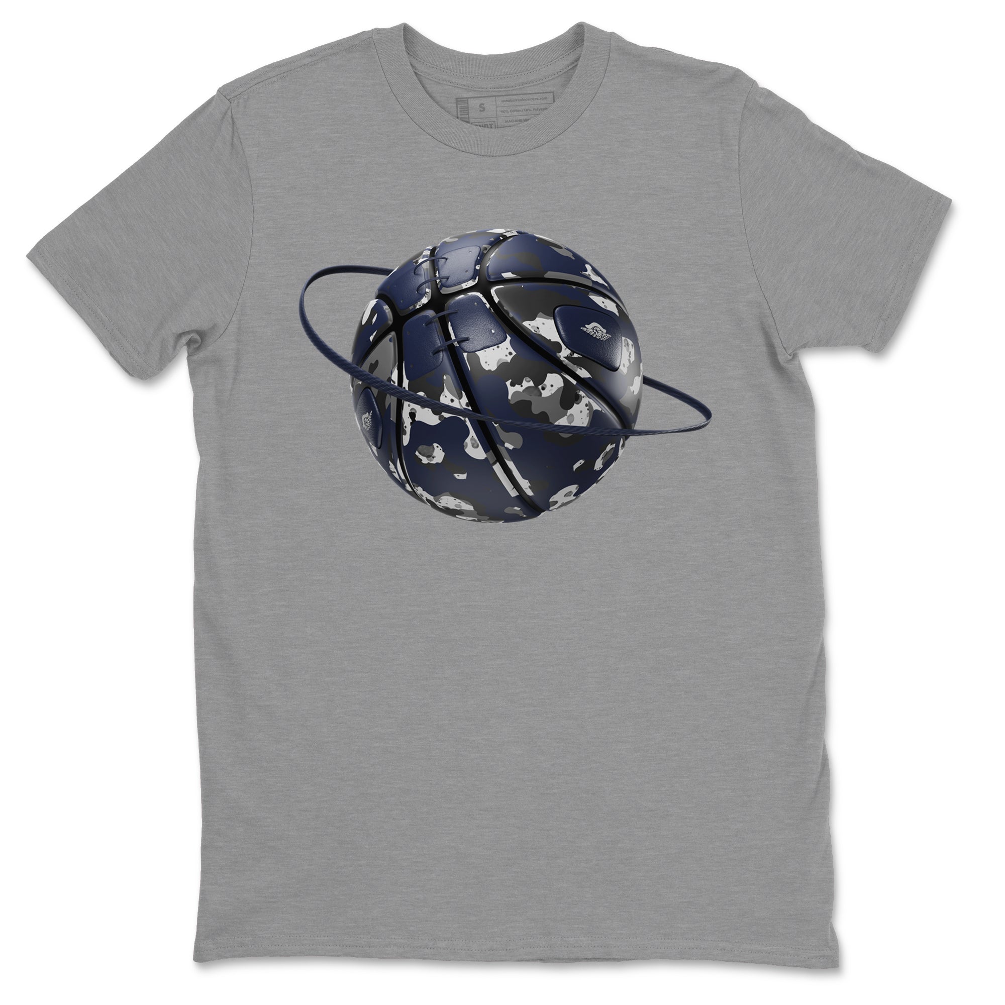 Air Jordan 5 Georgetown shirt to match jordans Camo Basketball Planet Streetwear Sneaker Shirt AJ5 Georgetown Drip Gear Zone Sneaker Matching Clothing Unisex Heather Grey 2 T-Shirt
