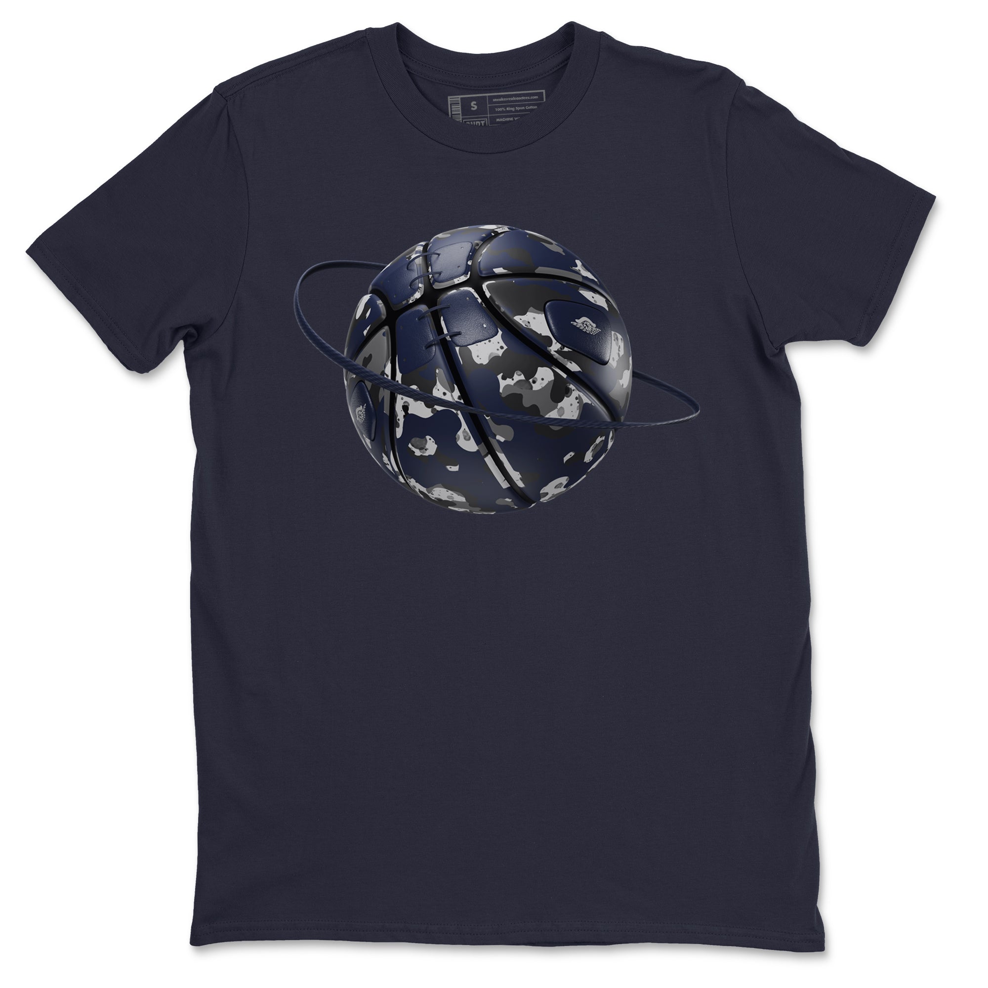 Air Jordan 5 Georgetown shirt to match jordans Camo Basketball Planet Streetwear Sneaker Shirt AJ5 Georgetown Drip Gear Zone Sneaker Matching Clothing Unisex Navy 2 T-Shirt