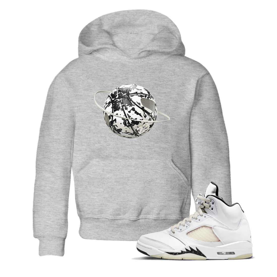 5s Sail shirt to match jordans Camo Basketball Planet sneaker tees Air Jordan 5 Sail Drip Gear Zone baby toddler Heather Grey 1 cotton Shirt