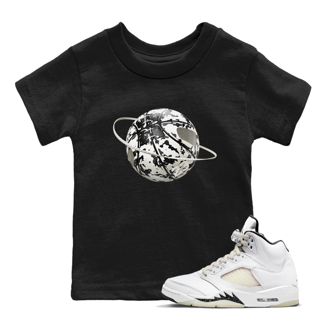 5s Sail shirt to match jordans Camo Basketball Planet sneaker tees Air Jordan 5 Sail Drip Gear Zone baby toddler Black 1 cotton Shirt