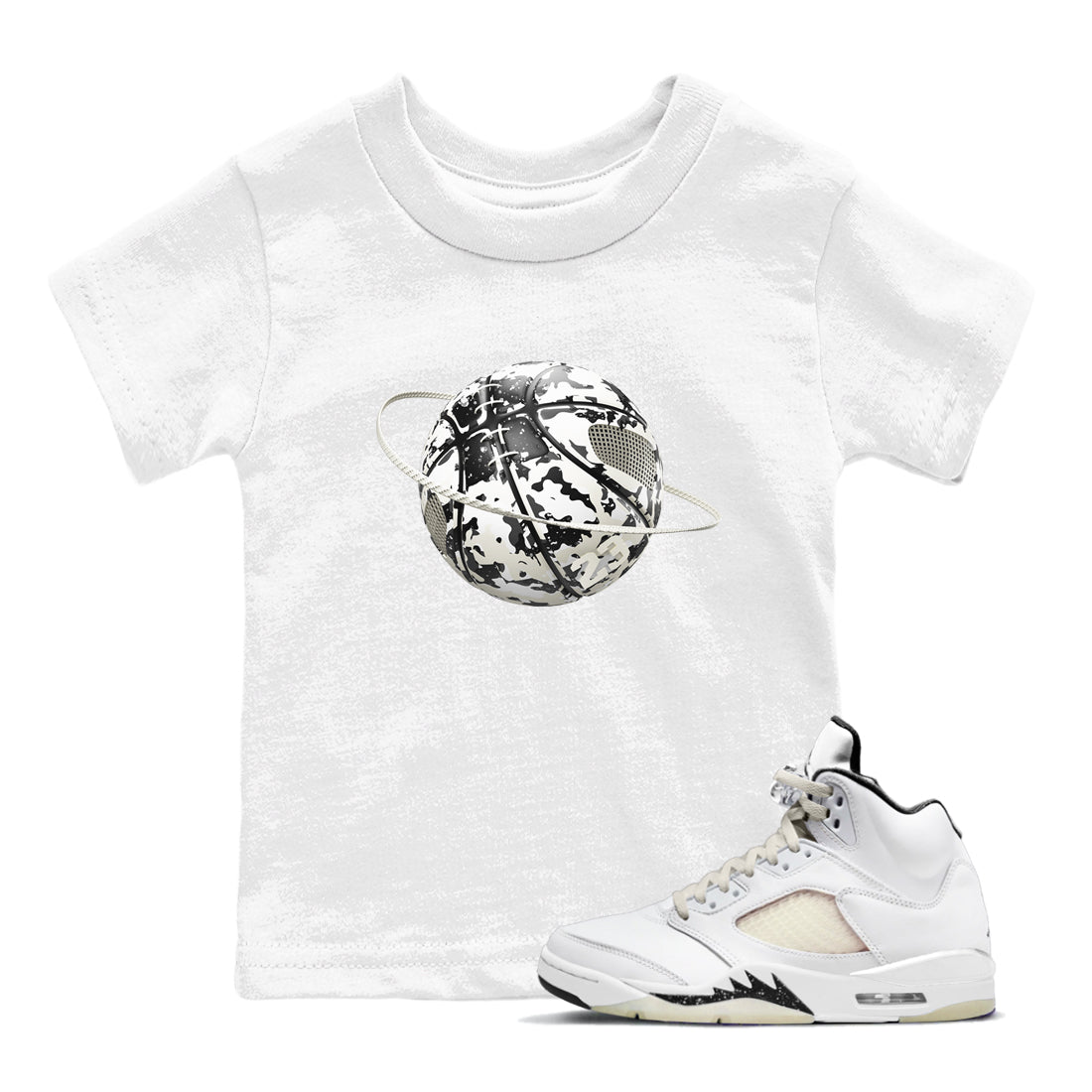 5s Sail shirt to match jordans Camo Basketball Planet sneaker tees Air Jordan 5 Sail Drip Gear Zone baby toddler White 1 cotton Shirt