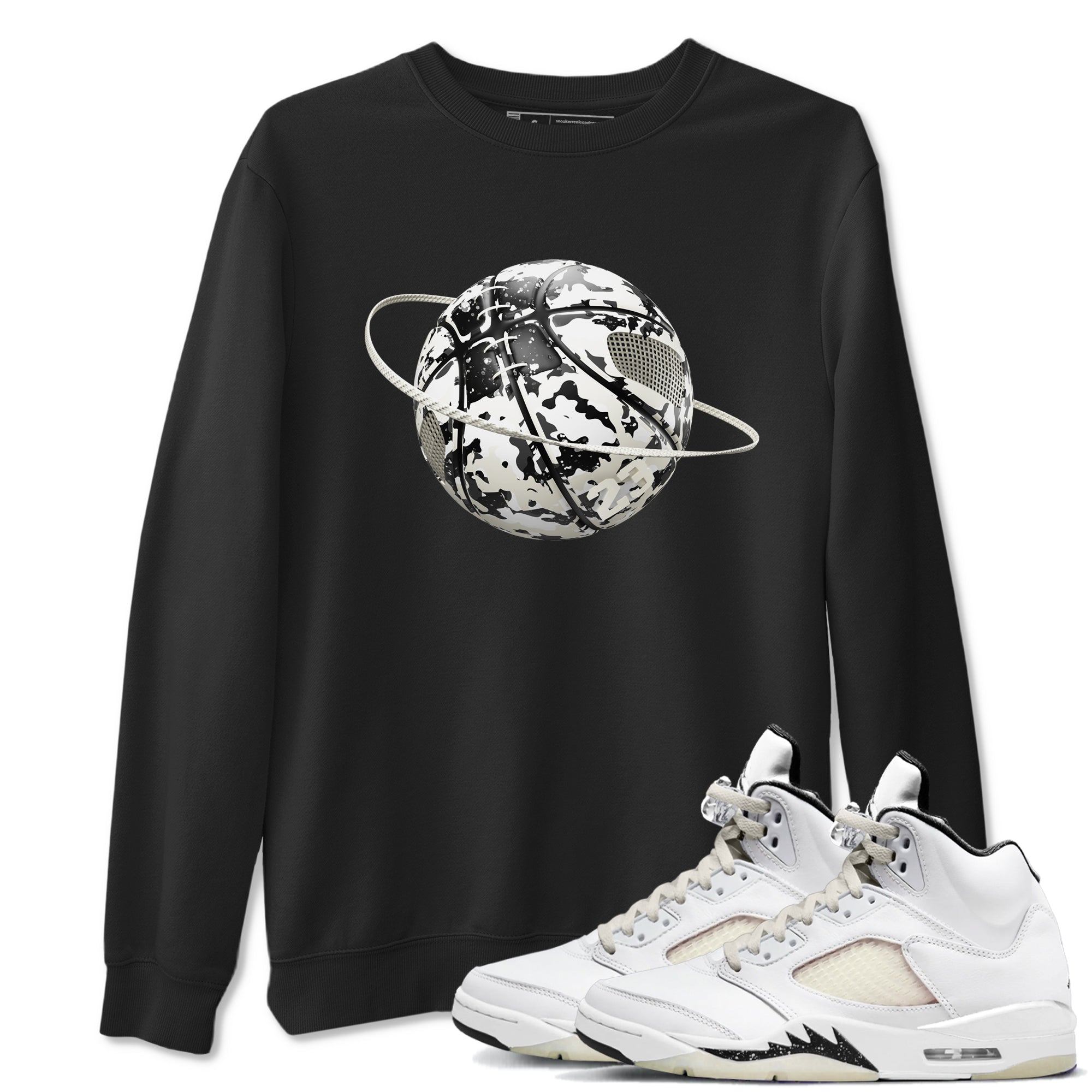 5s Sail shirt to match jordans Camo Basketball Planet sneaker tees Air Jordan 5 Sail Drip Gear Zone unisex cotton Black 1 crew neck shirt