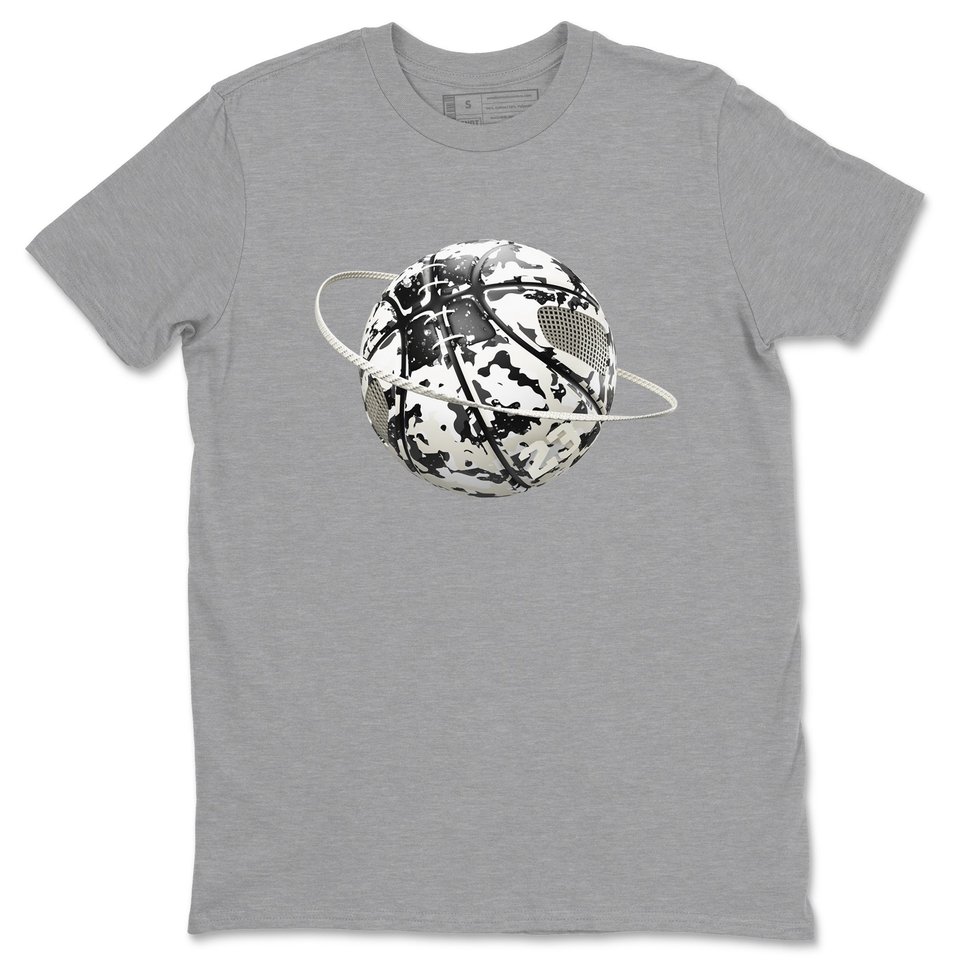 5s Sail shirt to match jordans Camo Basketball Planet sneaker tees Air Jordan 5 Sail Drip Gear Zone unisex cotton Heather Grey 2 crew neck shirt