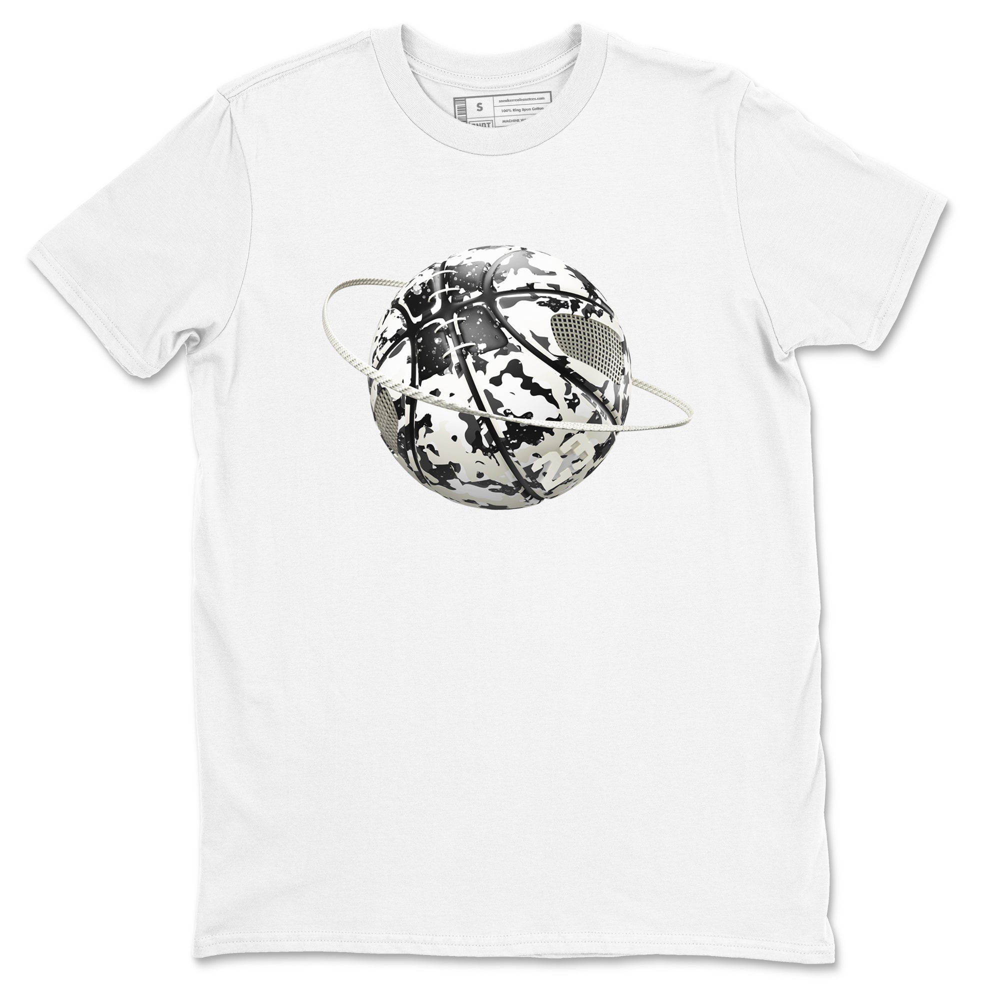 5s Sail shirt to match jordans Camo Basketball Planet sneaker tees Air Jordan 5 Sail Drip Gear Zone unisex cotton White 2 crew neck shirt