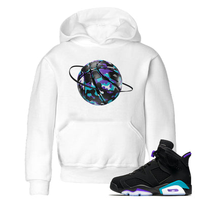 Air Jordan 6 Aqua shirt to match jordans Camo Basketball Planet Streetwear Sneaker Shirt AJ6 Aqua Drip Gear Zone Sneaker Matching Clothing Baby Toddler White 1 T-Shirt