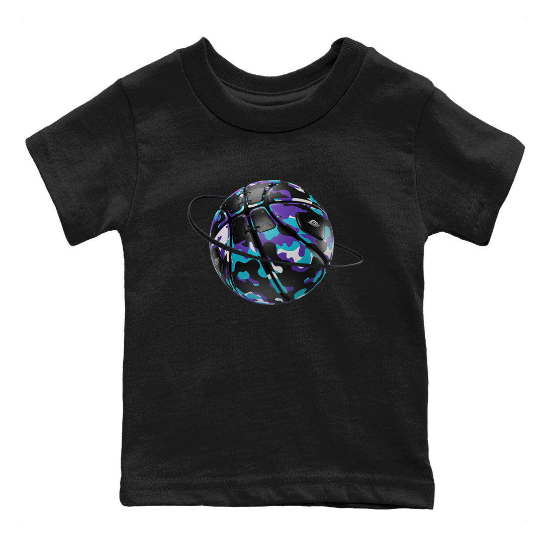 Air Jordan 6 Aqua shirt to match jordans Camo Basketball Planet Streetwear Sneaker Shirt AJ6 Aqua Drip Gear Zone Sneaker Matching Clothing Baby Toddler Black 2 T-Shirt