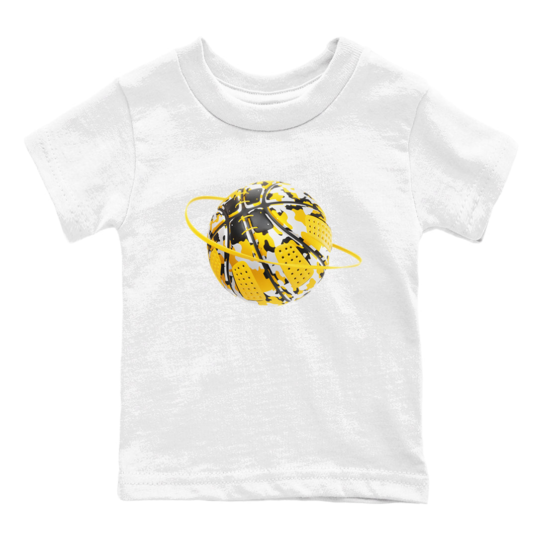 6s Yellow Ochre shirt to match jordans Camo Basketball Planet sneaker tees streetwear brand Air Jordan 6 Yellow Ochre Drip Gear Zone Brand Baby Toddler White 2 T-Shirt