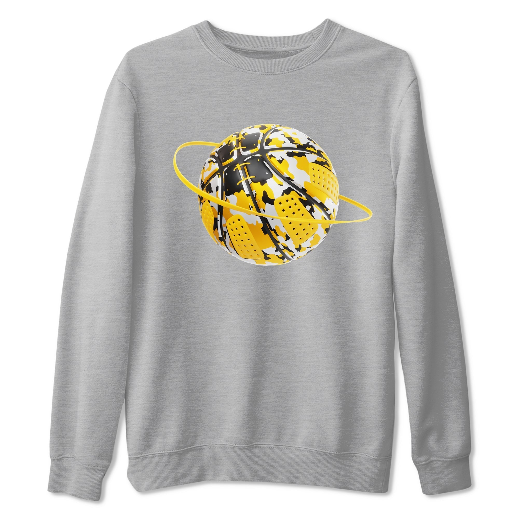 6s Yellow Ochre shirt to match jordans Camo Basketball Planet sneaker tees streetwear brand Air Jordan 6 Yellow Ochre Drip Gear Zone Brand Unisex Heather Grey 2 T-Shirt