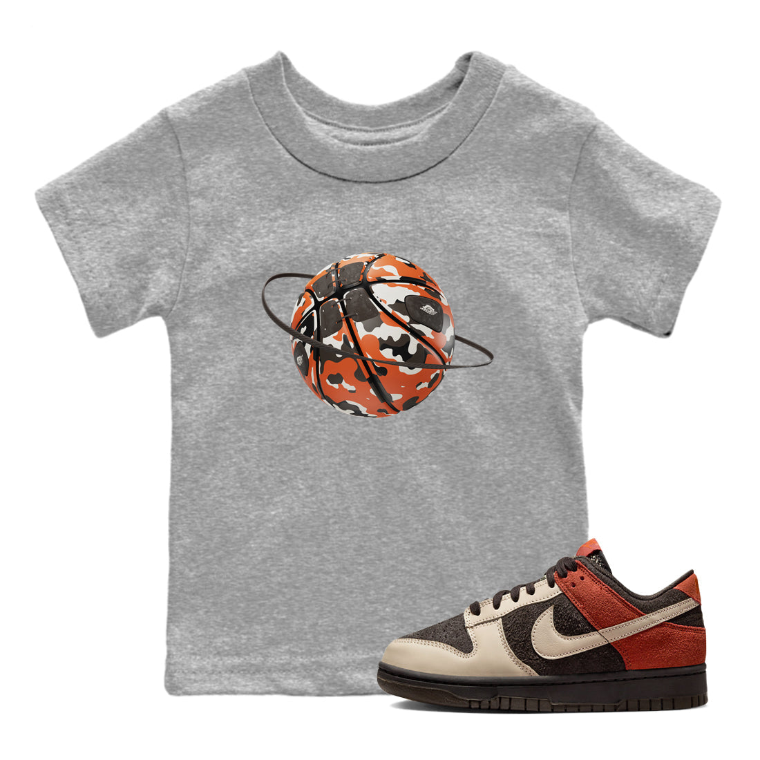 Dunk Red Panda shirt to match jordans Camo Basketball Planet sneaker tees Nike Dunk LowRed Panda Drip Gear Zone Sneaker T-Shirts Youth and Baby Heather Grey 1 T-Shirt