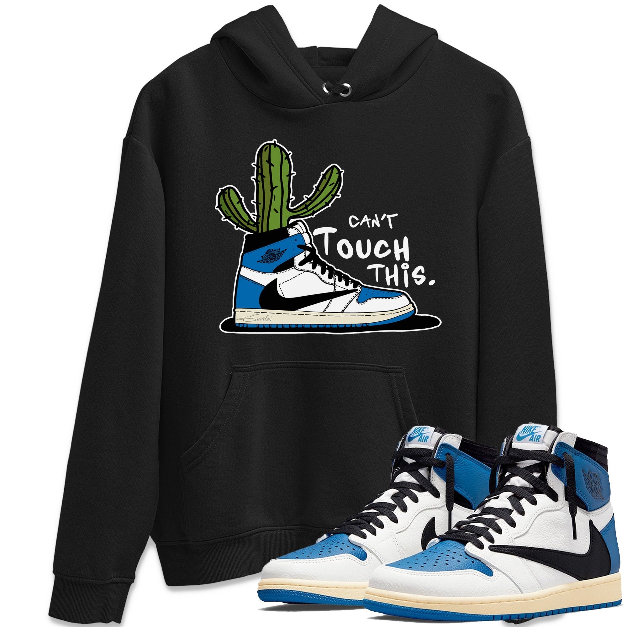 Air Jordan 1 Travis Scott Fragment Sneaker Match Tees Can't Touch This Streetwear Sneaker Shirt Air Jordan 1 High OG x Travis Scott x Fragment Sneaker Release Tees Unisex Shirts Black 1