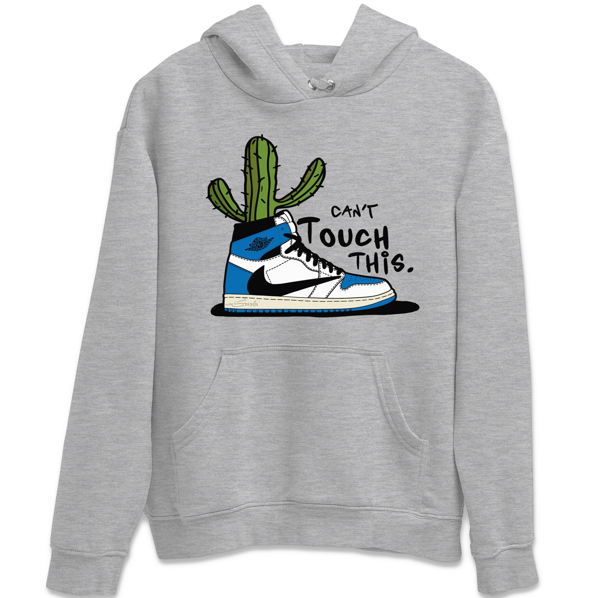 Air Jordan 1 Travis Scott Fragment Sneaker Match Tees Can't Touch This Streetwear Sneaker Shirt Air Jordan 1 High OG x Travis Scott x Fragment Sneaker Release Tees Unisex Shirts Heather Grey 2