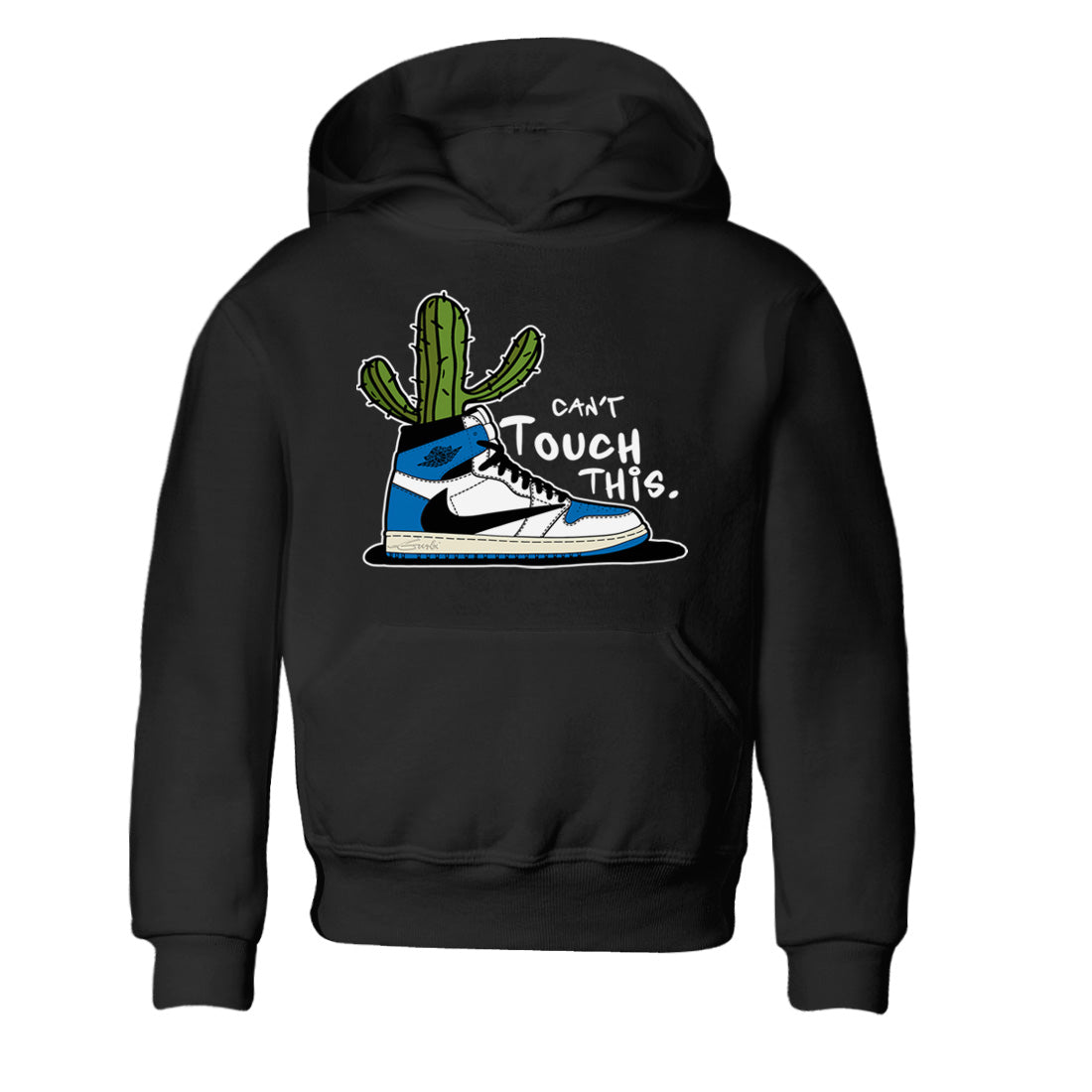 Air Jordan 1 Travis Scott Fragment Sneaker Match Tees Can't Touch This Streetwear Sneaker Shirt Air Jordan 1 High OG x Travis Scott x Fragment Sneaker Release Tees Kids Shirts Black 2