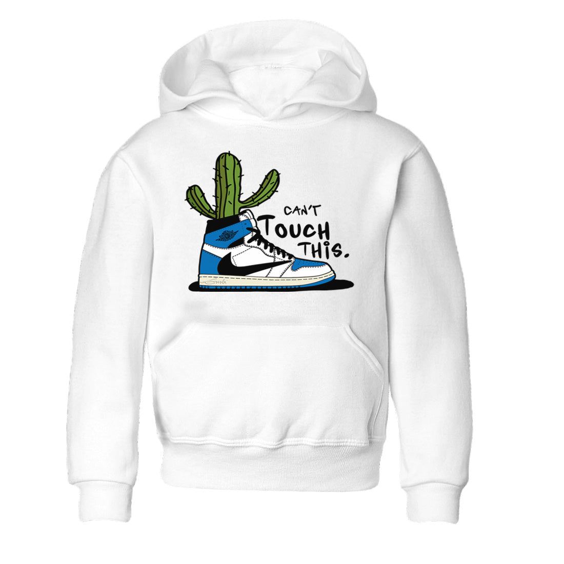 Air Jordan 1 Travis Scott Fragment Sneaker Match Tees Can't Touch This Streetwear Sneaker Shirt Air Jordan 1 High OG x Travis Scott x Fragment Sneaker Release Tees Kids Shirts White 2