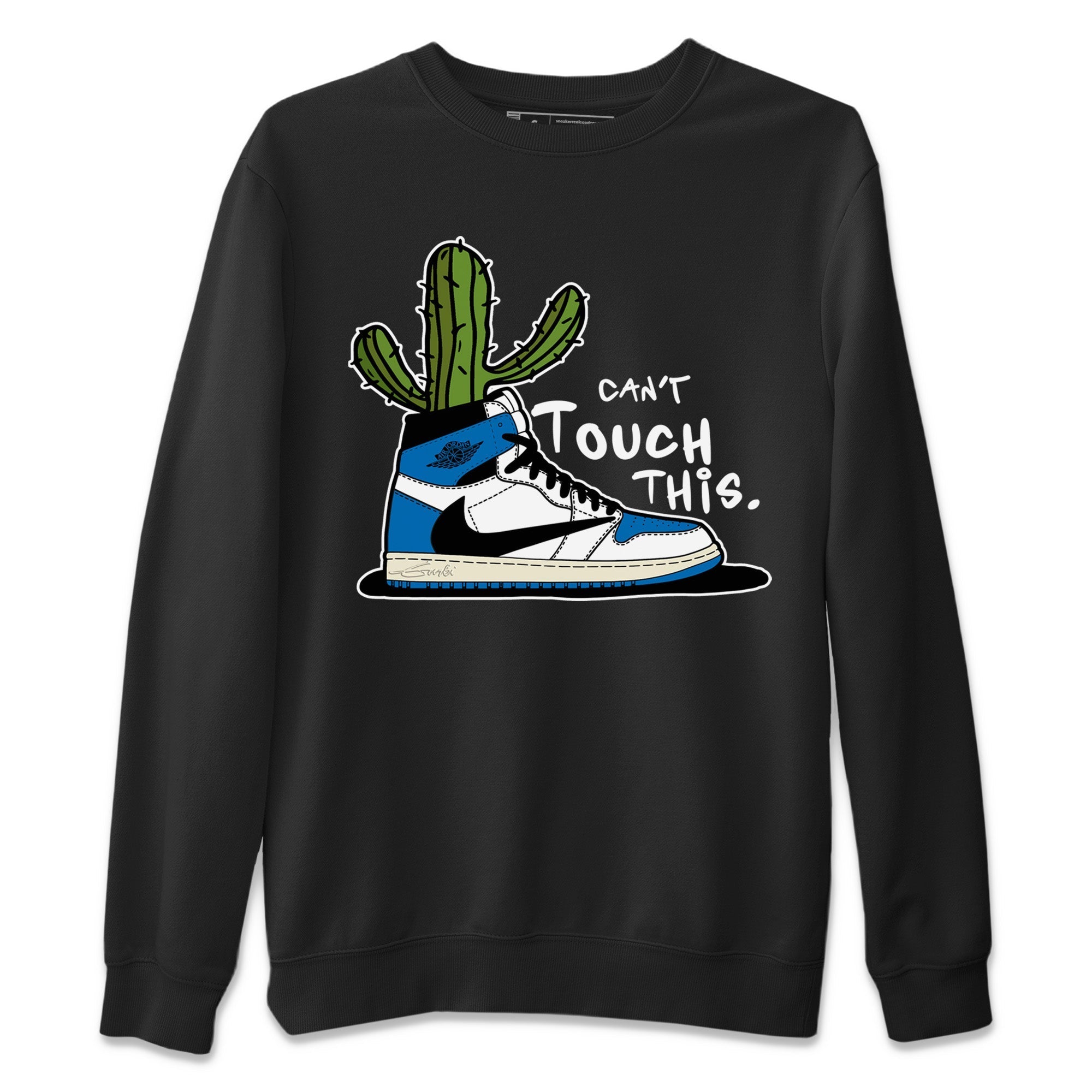 Air Jordan 1 Travis Scott Fragment Sneaker Match Tees Can't Touch This Streetwear Sneaker Shirt Air Jordan 1 High OG x Travis Scott x Fragment Sneaker Release Tees Unisex Shirts Black 2