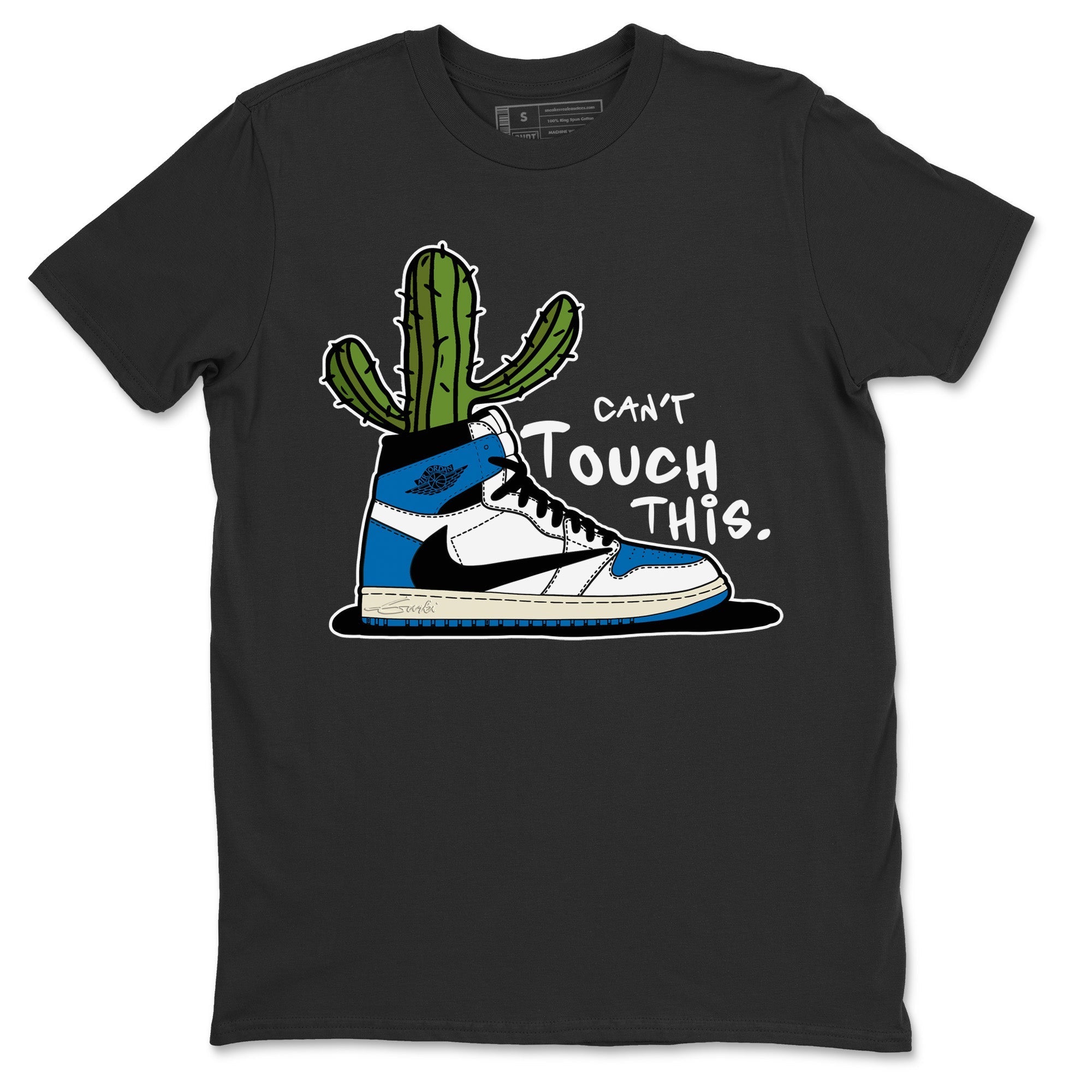 Air Jordan 1 Travis Scott Fragment Sneaker Match Tees Can't Touch This Streetwear Sneaker Shirt Air Jordan 1 High OG x Travis Scott x Fragment Sneaker Release Tees Unisex Shirts Black 2