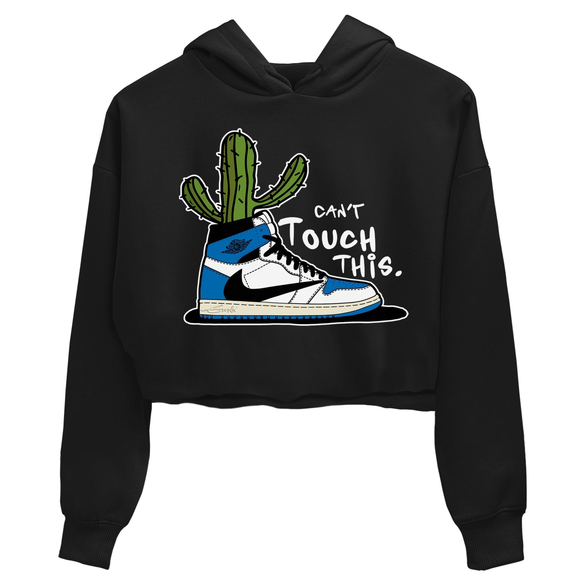 Air Jordan 1 Travis Scott Fragment Sneaker Match Tees Can't Touch This Streetwear Sneaker Shirt Air Jordan 1 High OG x Travis Scott x Fragment Sneaker Release Tees Women's Shirts Black 2