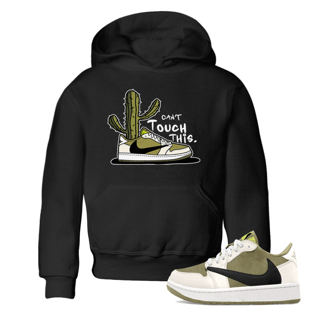 Air Jordan 1 X Travis Scott Golf Olive shirt to match jordans Can't Touch This Streetwear Sneaker Shirt Air Jordan 1 Travis Scott Golf Drip Gear Zone Sneaker Matching Clothing Baby Toddler Black 1 T-Shirt