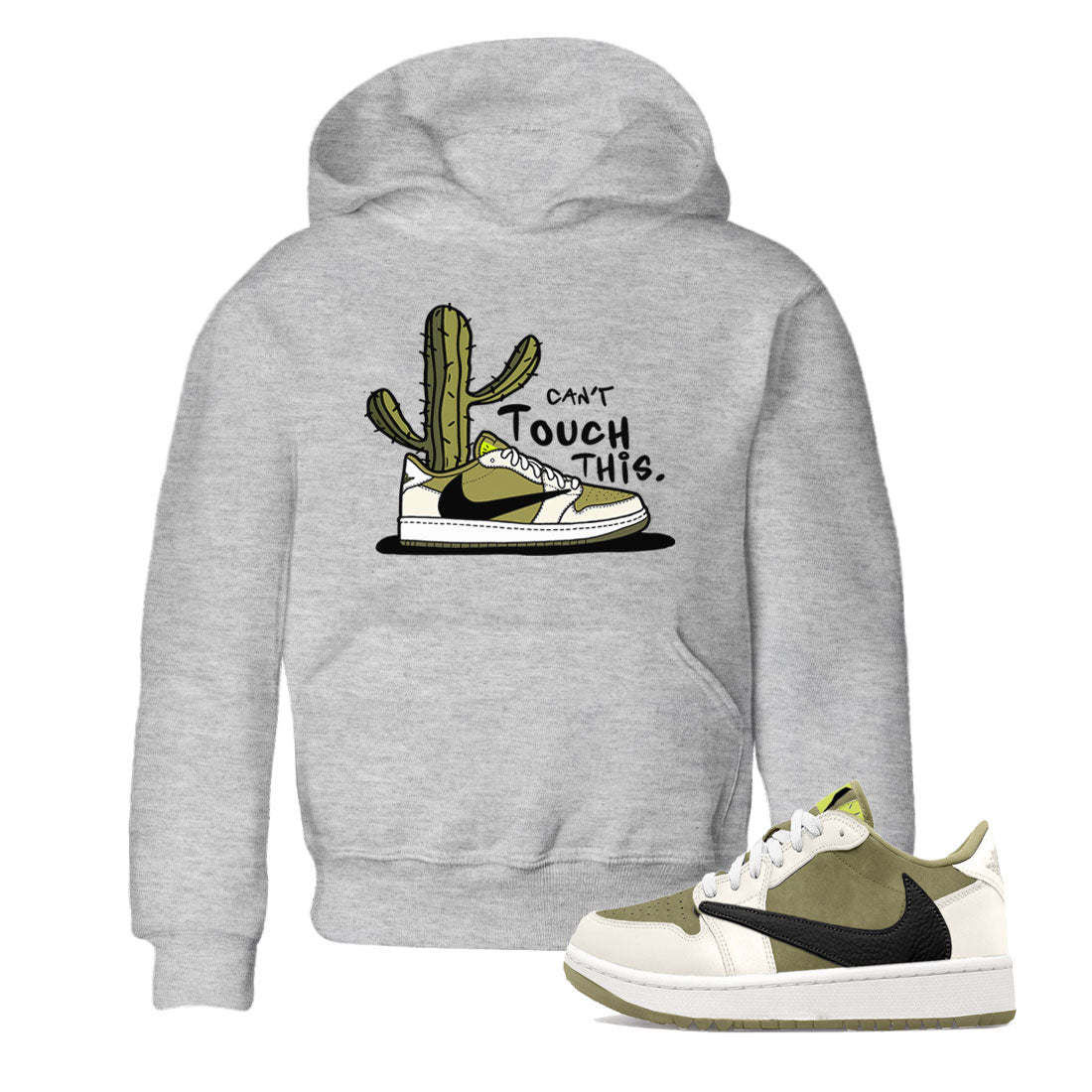 Air Jordan 1 X Travis Scott Golf Olive shirt to match jordans Can't Touch This Streetwear Sneaker Shirt Air Jordan 1 Travis Scott Golf Drip Gear Zone Sneaker Matching Clothing Baby Toddler Heather Grey 1 T-Shirt