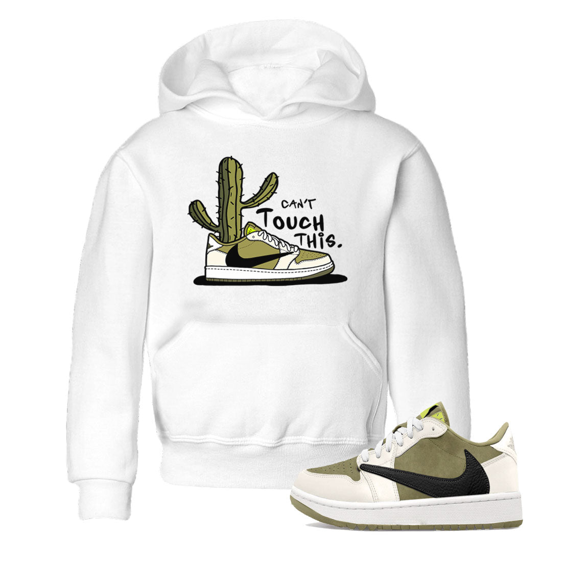 Air Jordan 1 X Travis Scott Golf Olive shirt to match jordans Can't Touch This Streetwear Sneaker Shirt Air Jordan 1 Travis Scott Golf Drip Gear Zone Sneaker Matching Clothing Baby Toddler White 1 T-Shirt