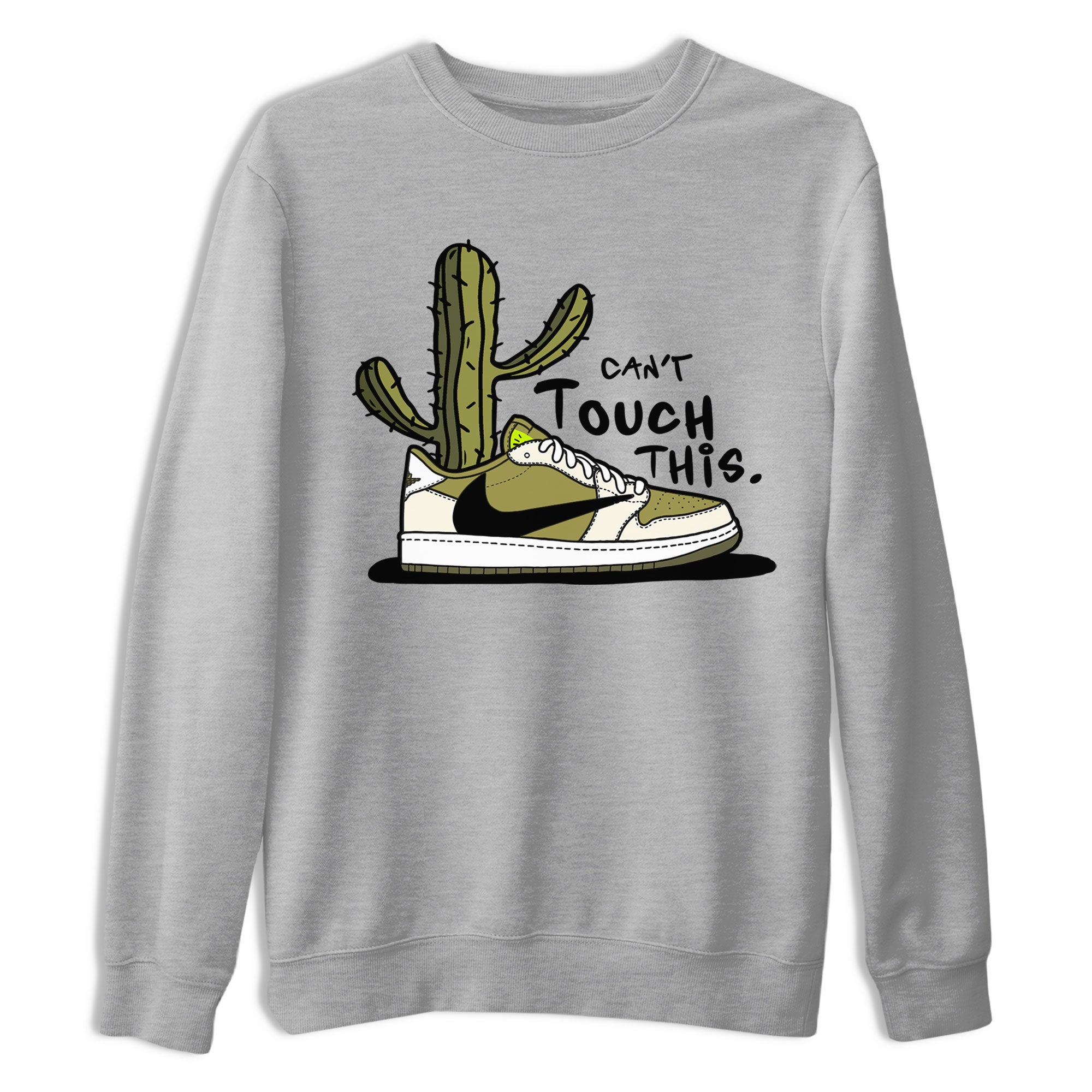 Air Jordan 1 X Travis Scott Golf Olive shirt to match jordans Can't Touch This Streetwear Sneaker Shirt Air Jordan 1 Travis Scott Golf Drip Gear Zone Sneaker Matching Clothing Unisex Heather Grey 2 T-Shirt