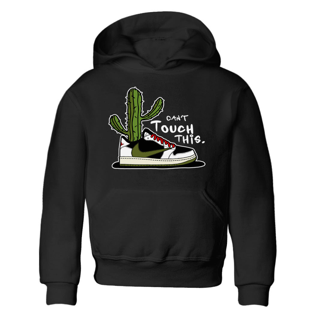 Air Jordan 1 Travis Scott Olive Sneaker Match Tees Can't Touch This Streetwear Sneaker Shirt Air Jordan 1 Low x Travis Scott x Olive Sneaker Release Tees Kids Shirts Black 2