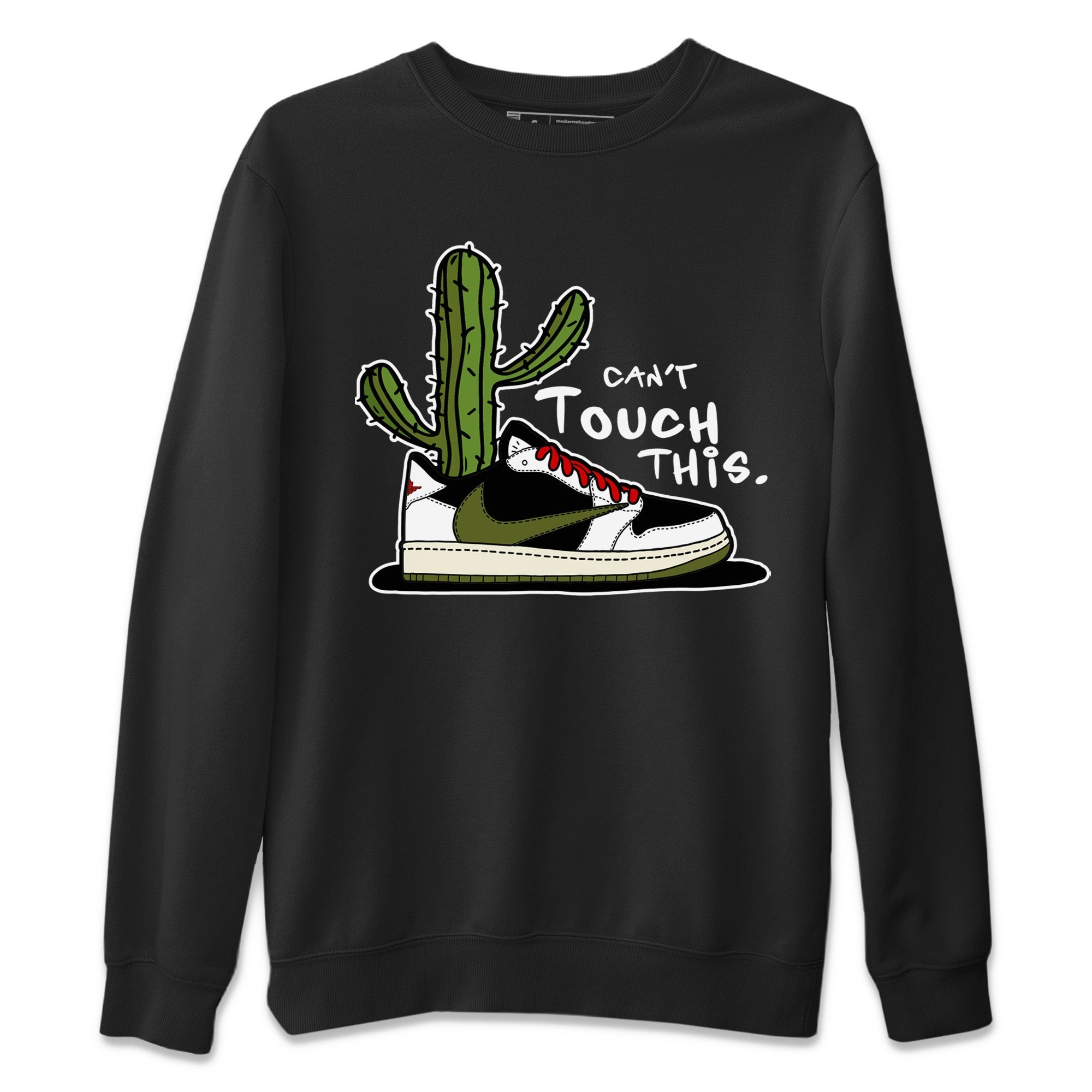 Air Jordan 1 Travis Scott Olive Sneaker Match Tees Can't Touch This Streetwear Sneaker Shirt Air Jordan 1 Low x Travis Scott x Olive Sneaker Release Tees Unisex Shirts Black 2
