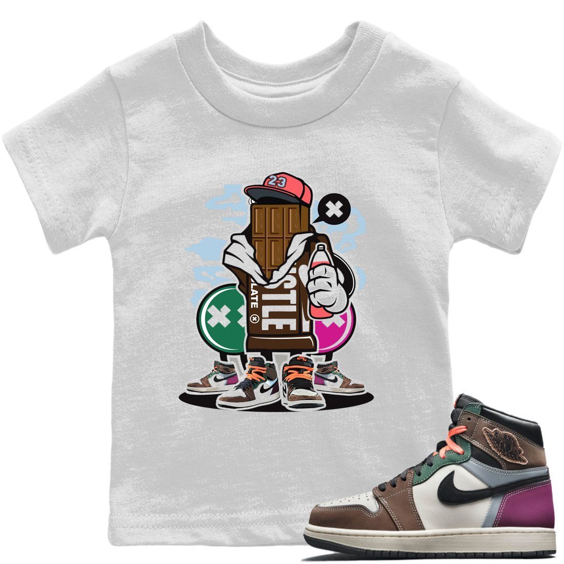 Jordan 1 Hand Crafted Sneaker Matching T-Shirt Chocolate Squad Sneaker Tees Jordan 1 Hand Crafted Sneaker Release Tees Kids Shirts