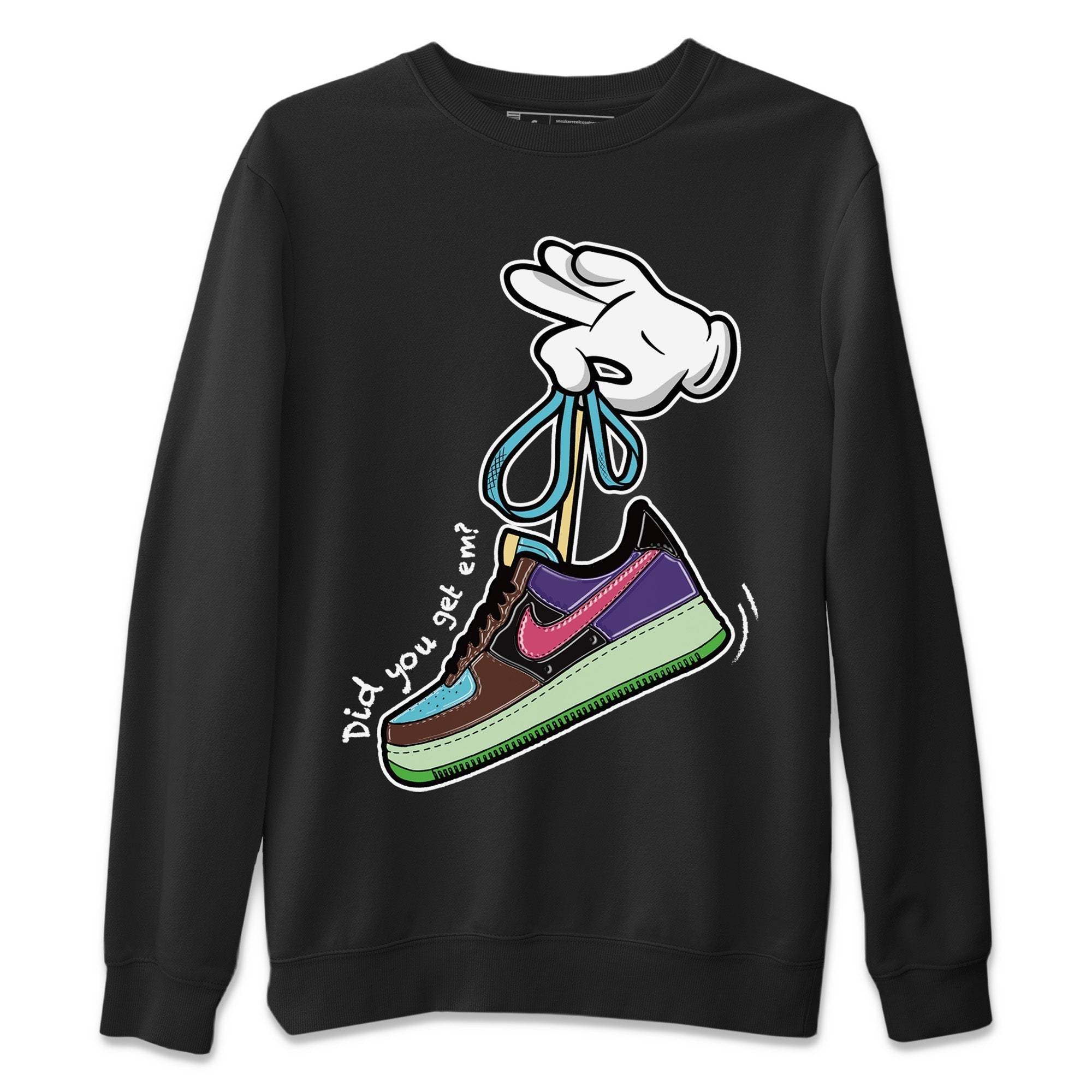 Air Force 1 Undefeated Fauna Brown Sneaker Match Tees Cartoon Hands Sneaker Tees Air Force 1 Undefeated Fauna Brown Jordan to match sneaker T-Shirt Crew Neck Shirts