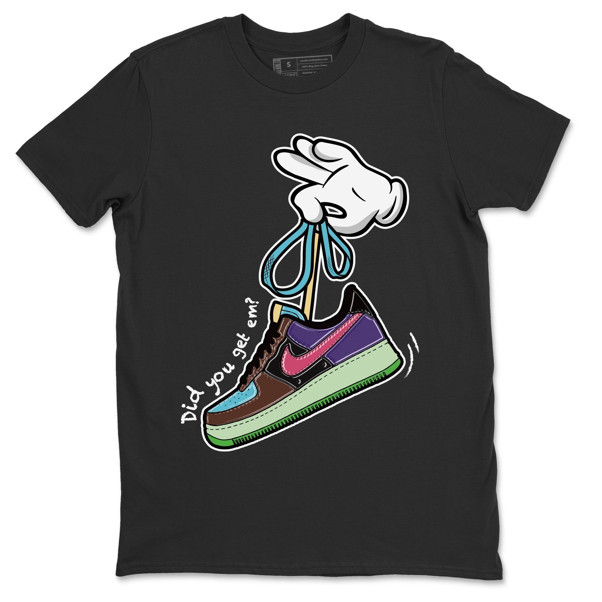 Air Force 1 Undefeated Fauna Brown Sneaker Match Tees Cartoon Hands Sneaker Tees Air Force 1 Undefeated Fauna Brown Jordan to match sneaker T-Shirt Crew Neck Shirts