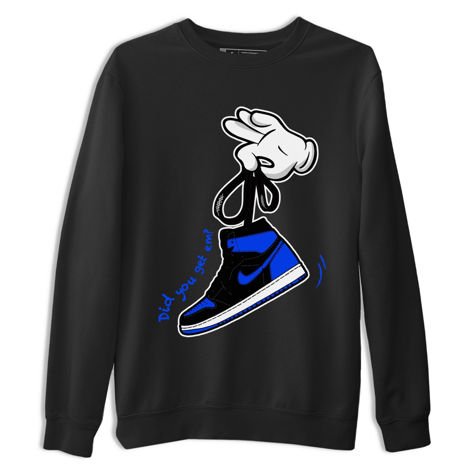 Air Jordan 1 Royal Reimagined shirt to match jordans Cartoon Hands sneaker tees Air Jordan 1 High OG Royal Reimagined Drip Gear Zone Unisex Sneaker Tees and Sneaker Match T-Shirt Black 2 T-Shirt